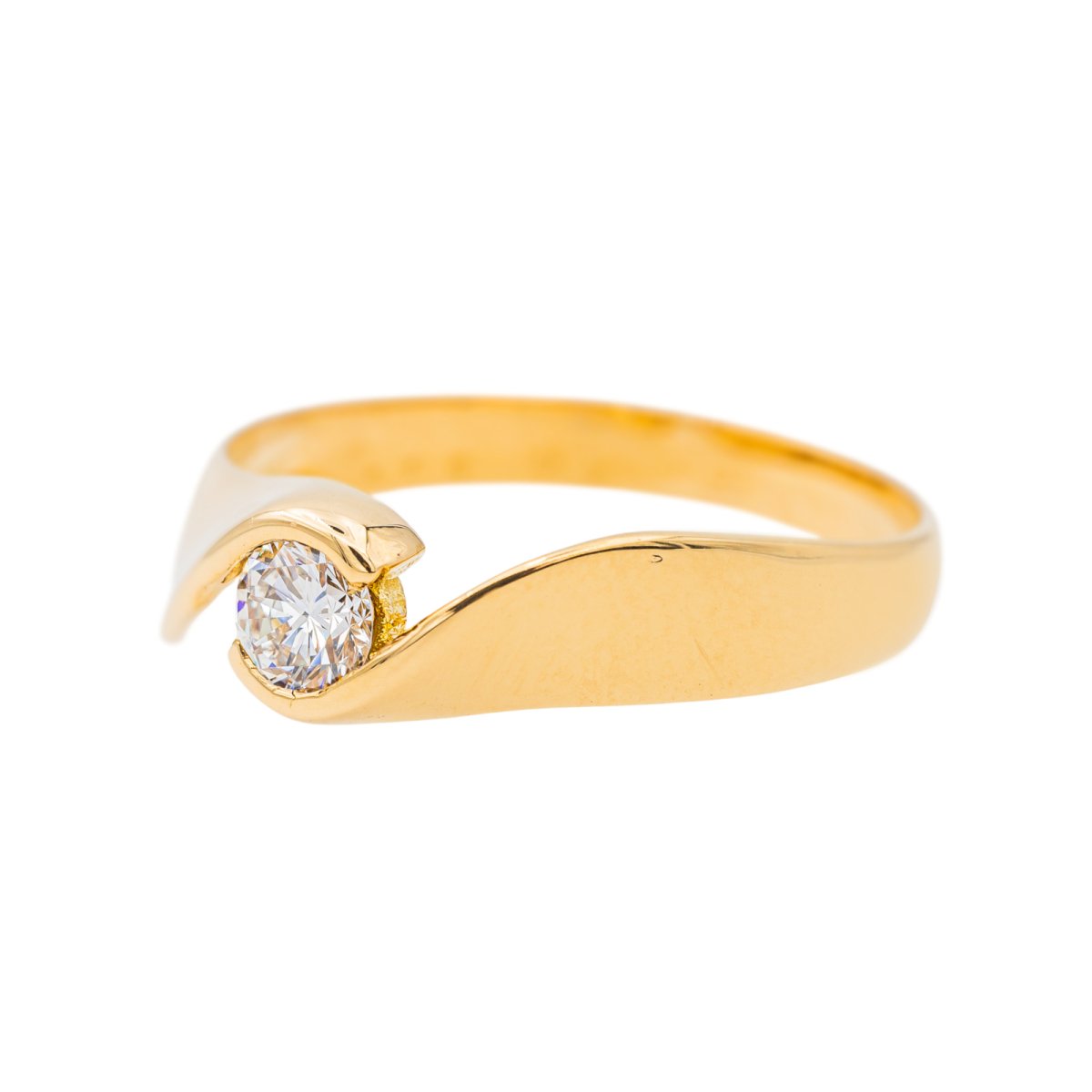 Bague Solitaire Or jaune Diamant - Castafiore