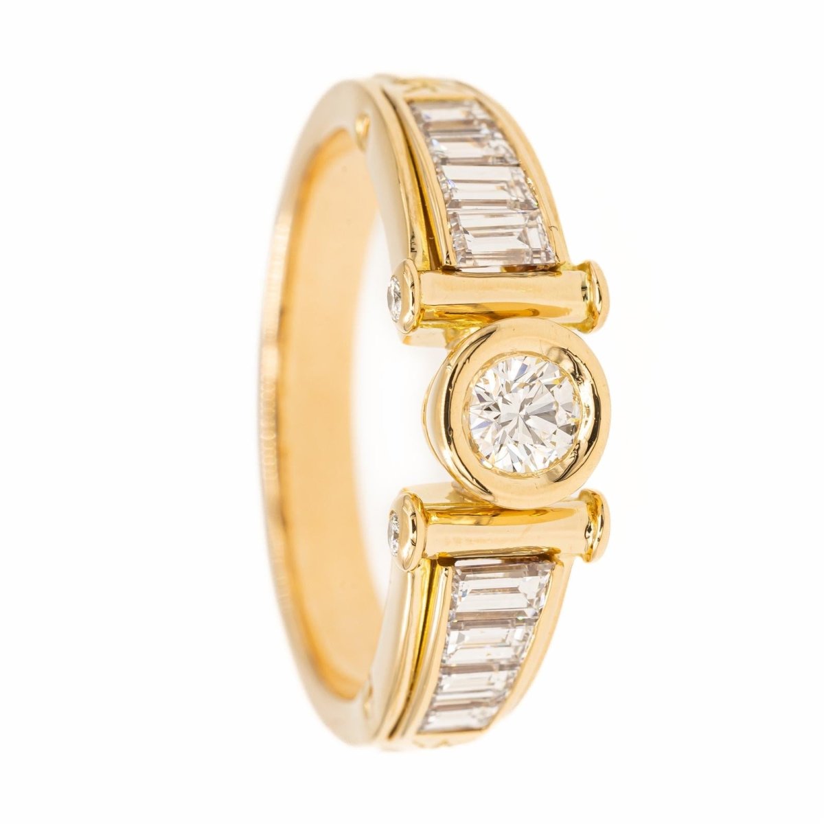 Bague Solitaire Or jaune Diamant - Castafiore