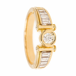 Bague Solitaire Or jaune Diamant - Castafiore