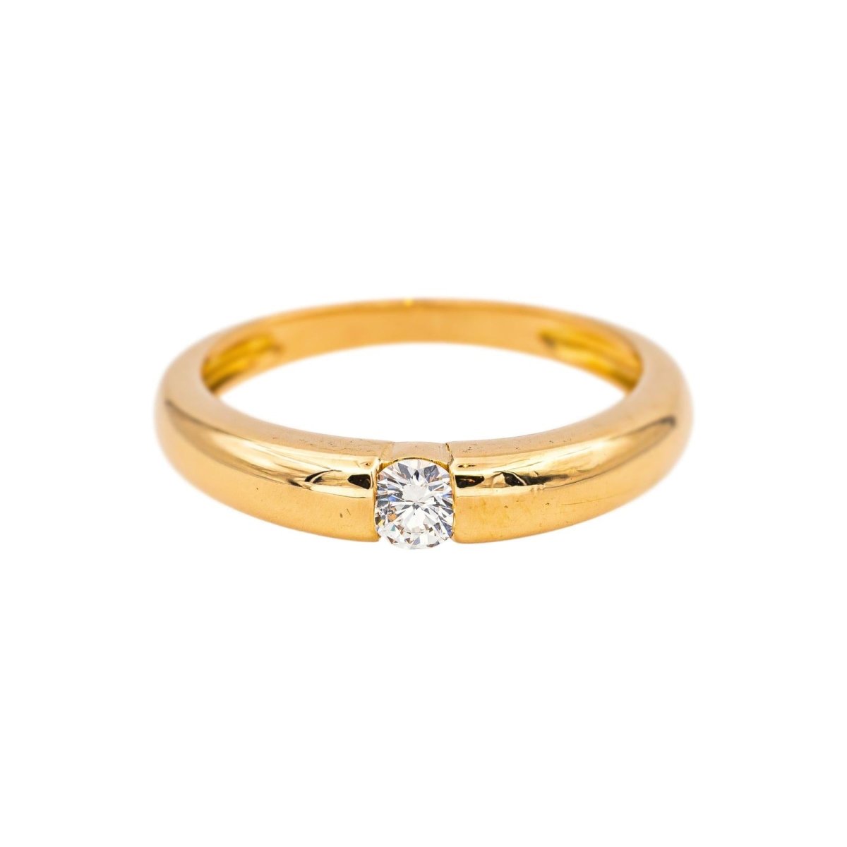 Bague Solitaire Or jaune Diamant - Castafiore