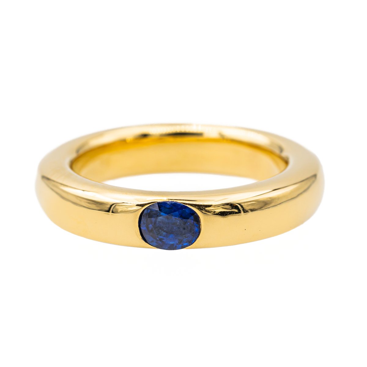 Bague Solitaire Or jaune Saphir - Castafiore