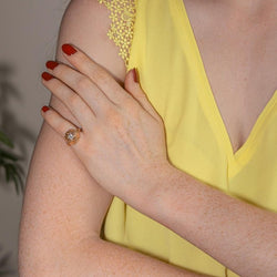 Bague Solitaire Or rose Diamant - Castafiore