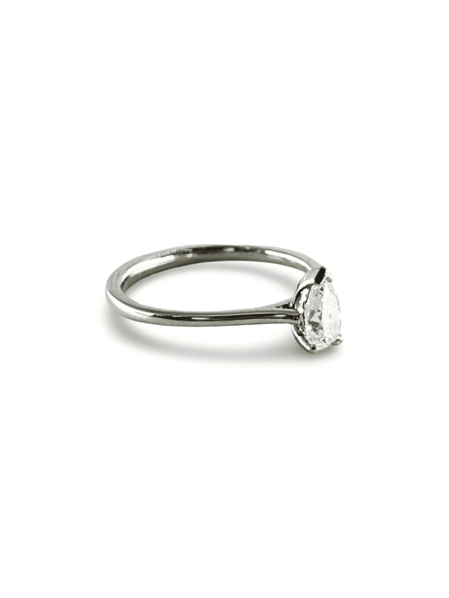 Bague solitaire platine diamant 0,45 ct - Castafiore