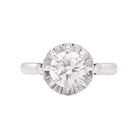 Bague solitaire platine et diamant - Castafiore