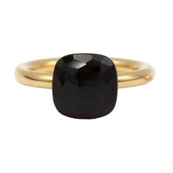 Bague Solitaire POMELLATO "Nudo Classic" en or jaune et grenat - Castafiore