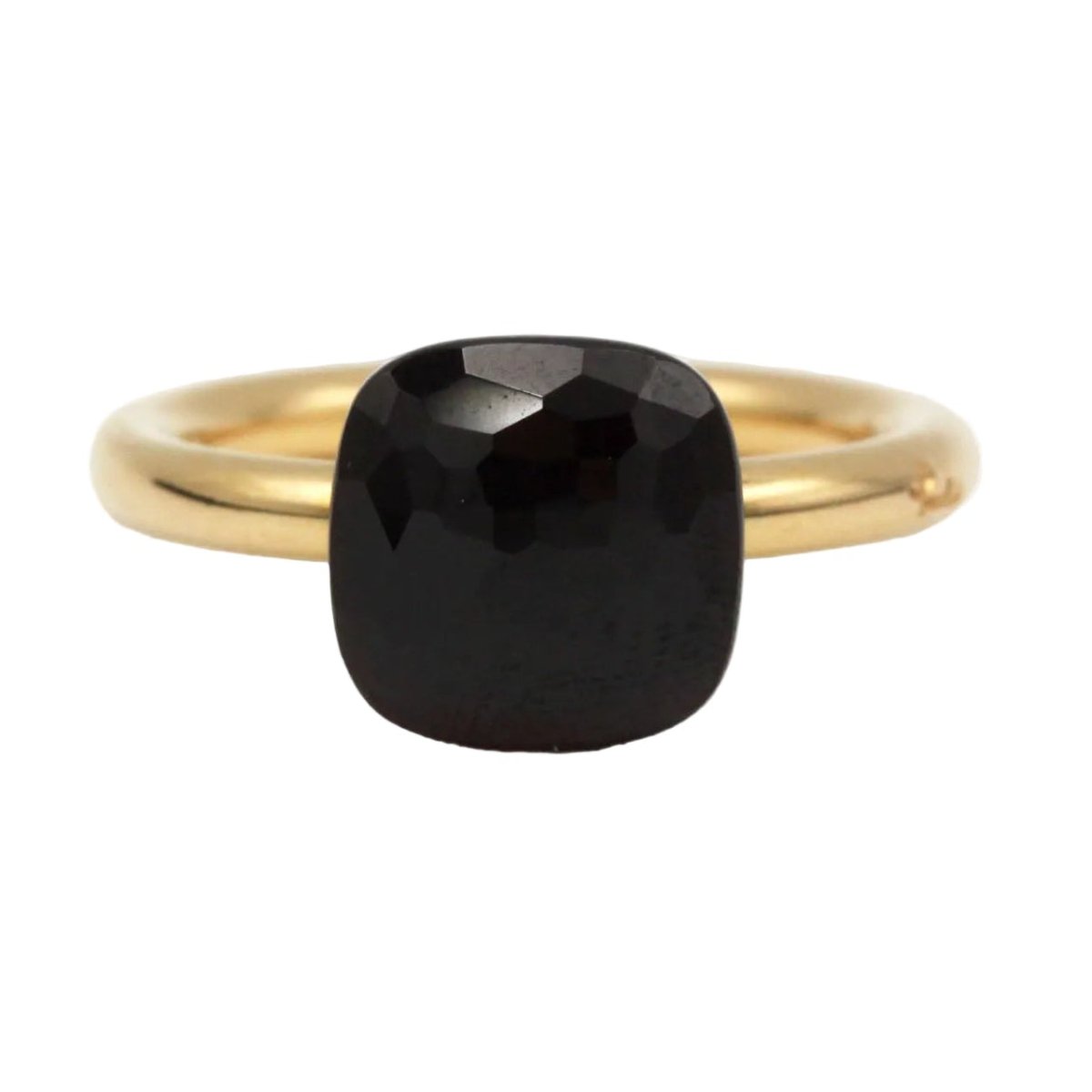 Bague Solitaire POMELLATO "Nudo Classic" en or jaune et grenat - Castafiore