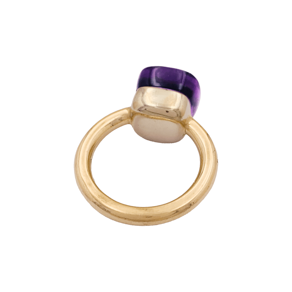 Bague Solitaire POMELLATO "Nudo Classic" en or rose et améthyste - Castafiore