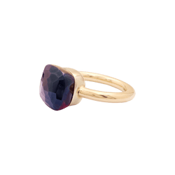 Bague Solitaire POMELLATO "Nudo Classic" en or rose et grenat - Castafiore