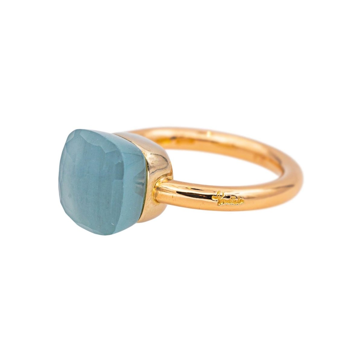 Bague Solitaire POMELLATO "Nudo Classic" en or rose et topaze - Castafiore