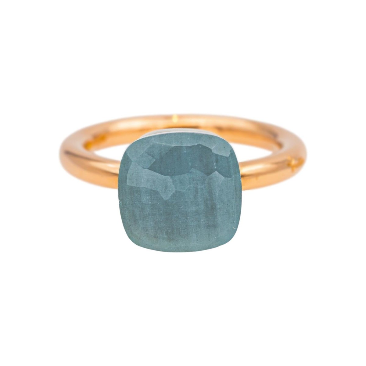 Bague Solitaire POMELLATO "Nudo Classic" en or rose et topaze - Castafiore