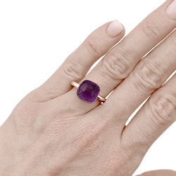 Ring Pomellato, "Nudo Classic", two golds, amethyst.