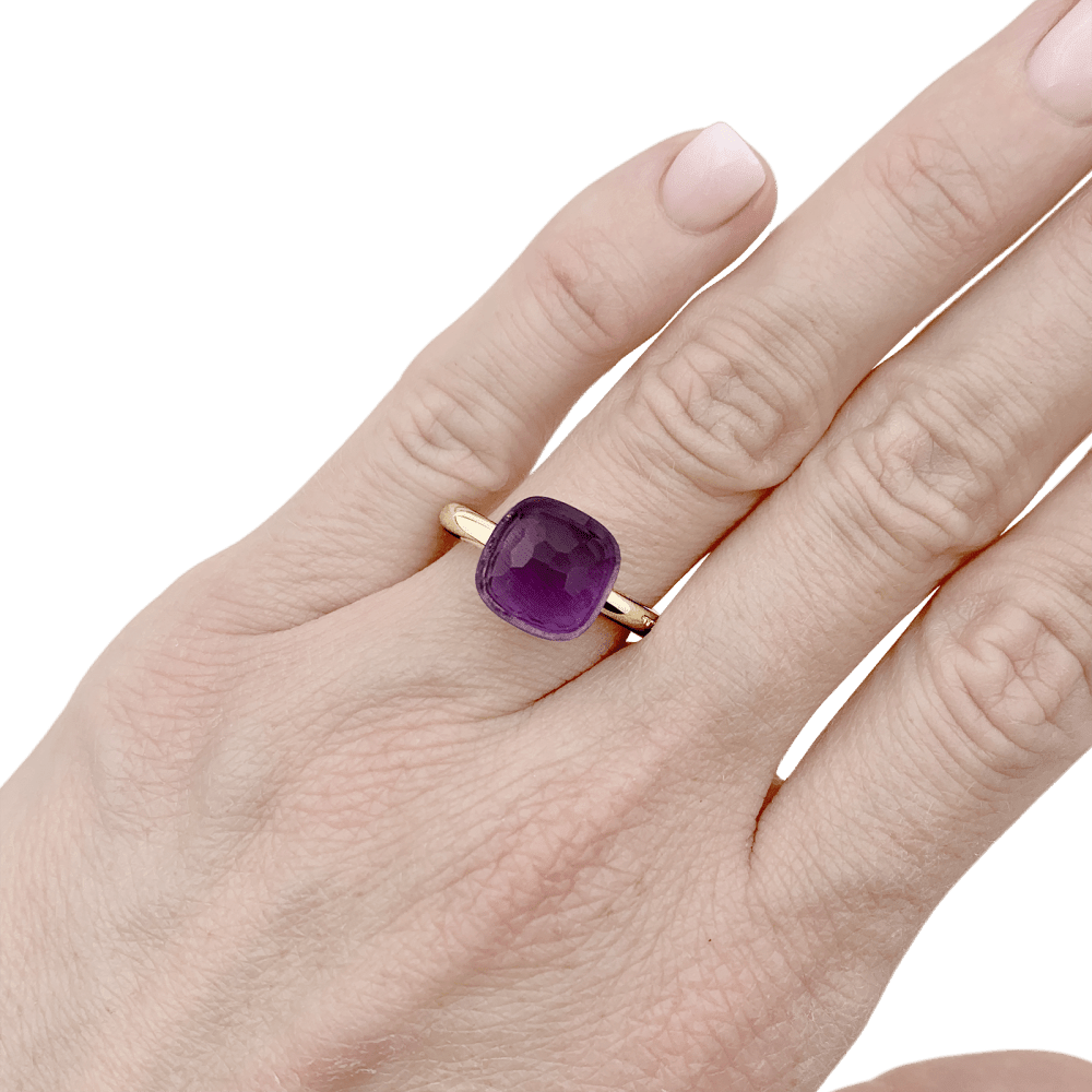 Ring Pomellato, "Nudo Classic", two golds, amethyst.