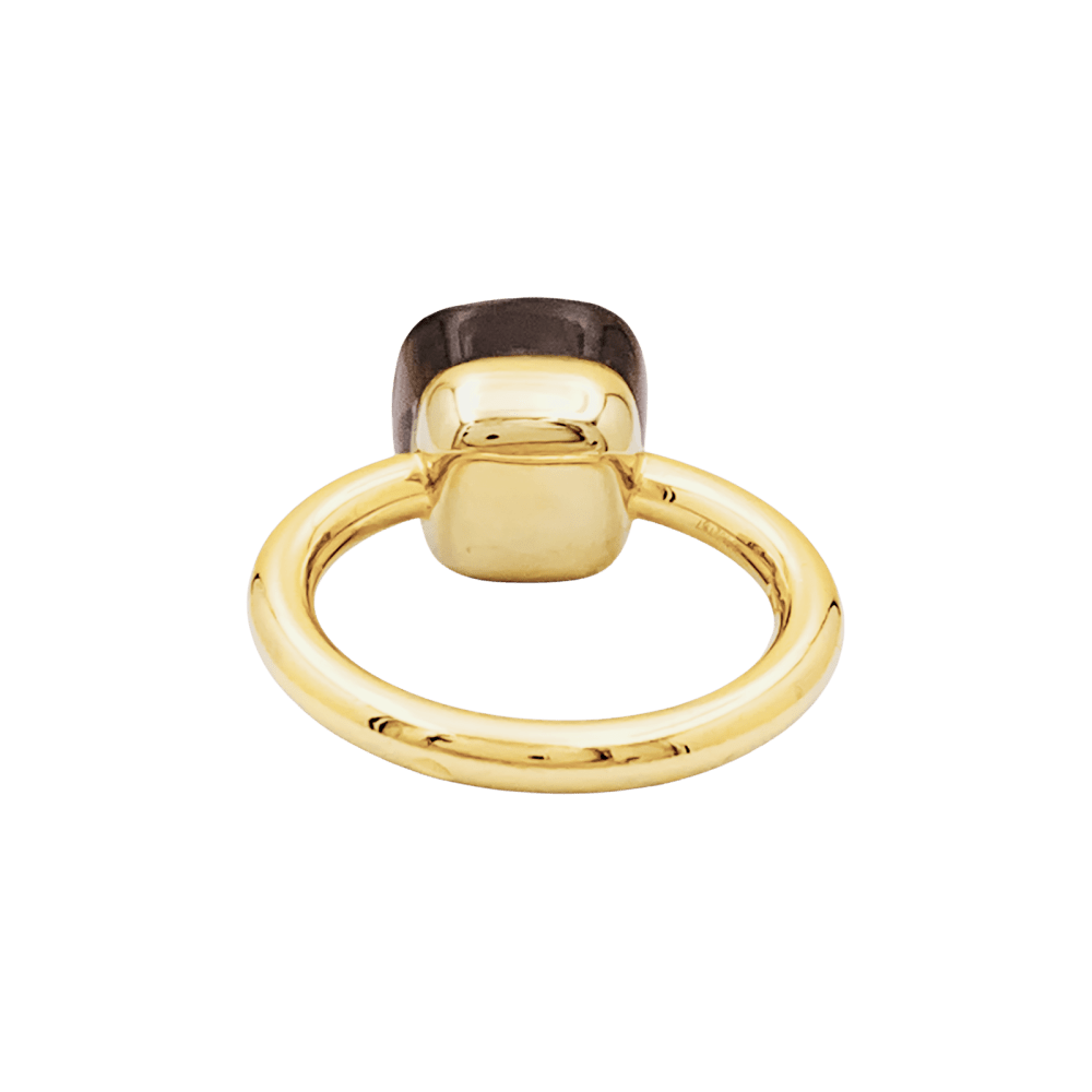 Ring Pomellato, "Nudo Classique", two golds and smoky quartz.