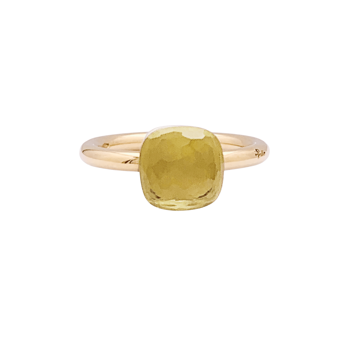 Bague Solitaire POMELLATO "Nudo" en or blanc, or rose et quartz - Castafiore