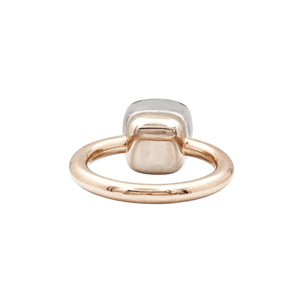 Ring Pomellato, "Nudo Classique", two golds and white topaz.