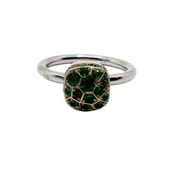Bague Solitaire POMELLATO "Nudo" en or jaune et saphirs - Castafiore