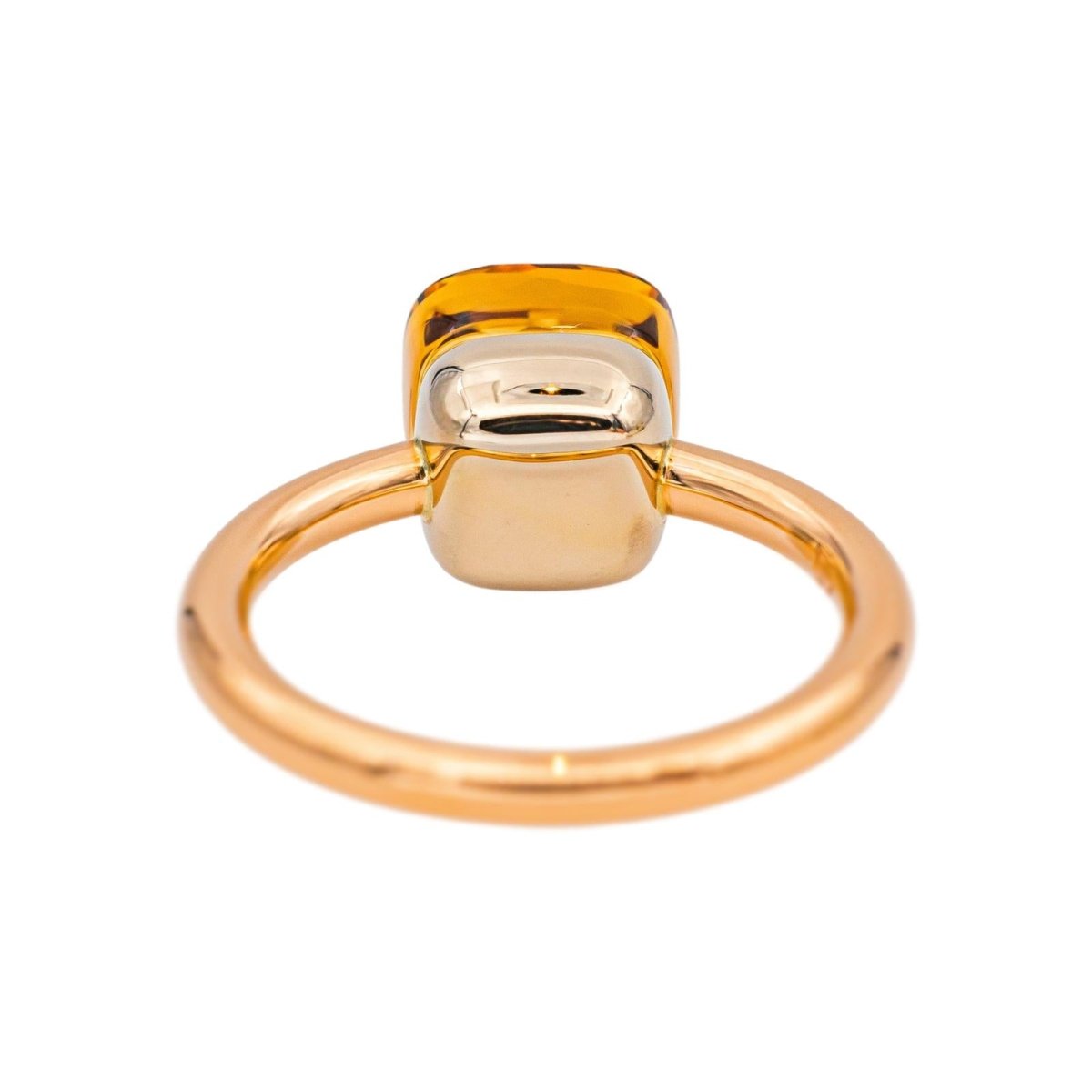 Bague Solitaire POMELLATO "Nudo" en or rose et citrine - Castafiore