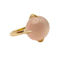 Bague Solitaire POMELLATO "Veleno" en or jaune et pierre de lune - Castafiore