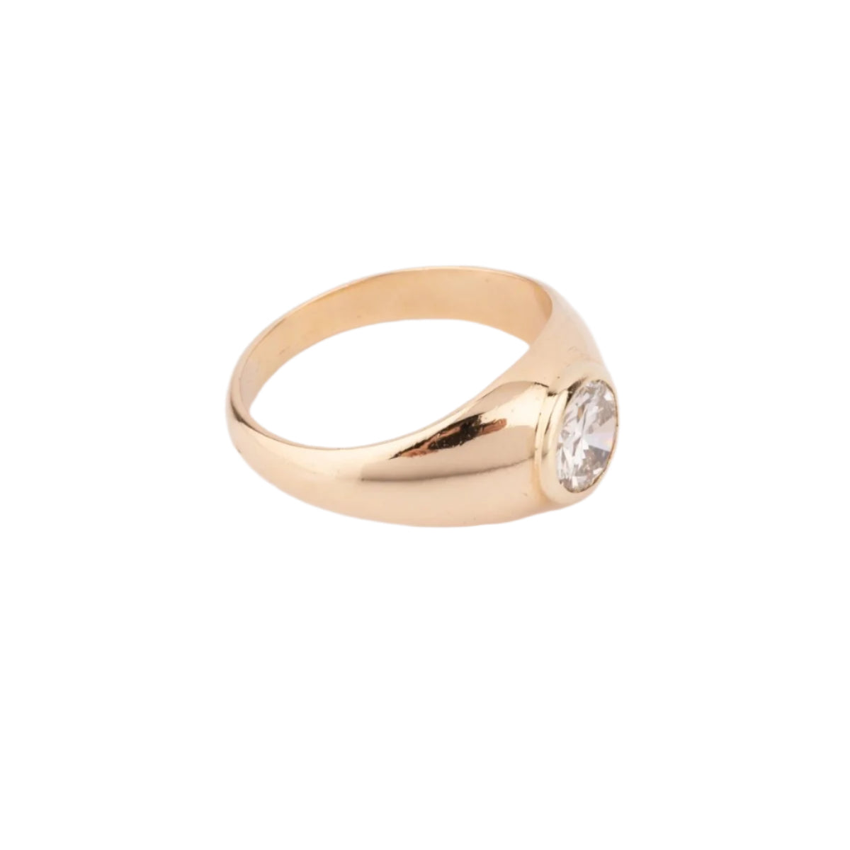 Bague solitaire sur or jaune diamant demi taille - Castafiore