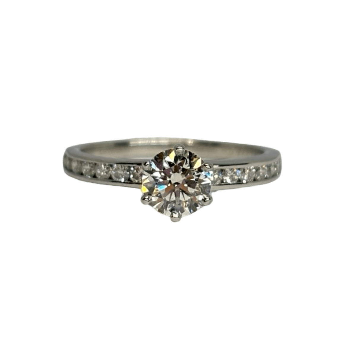 Bague Solitaire TIFFANY & CO. en platine et diamants - Castafiore