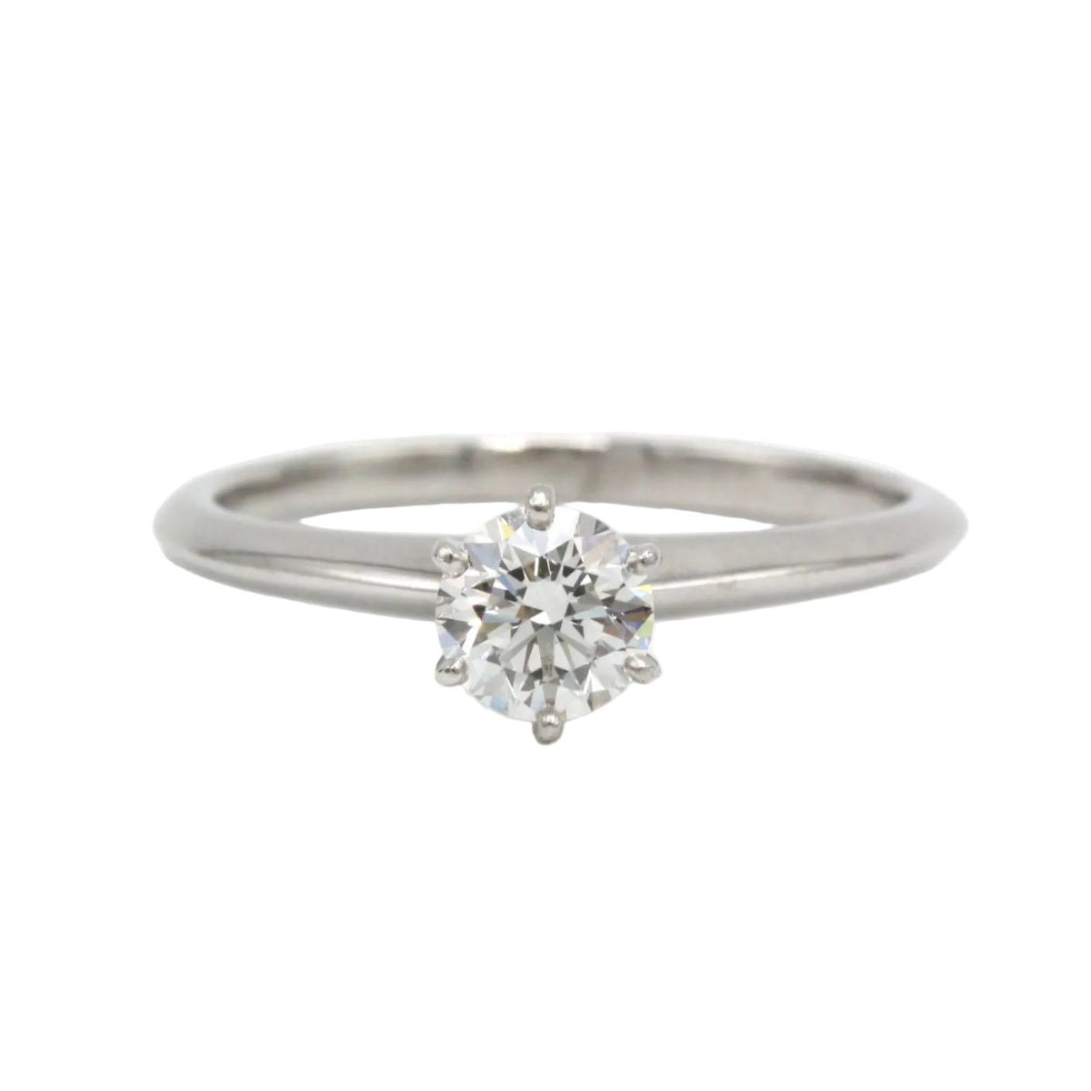 Bague Solitaire TIFFANY & CO. "Setting" en platine et diamant - Castafiore