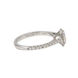 Bague Solitaire TIFFANY & CO. "Soleste" en platine et diamants - Castafiore