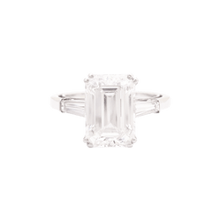 Bague Solitaire VAN CLEEF & ARPELS en or blanc, platine et diamants - Castafiore