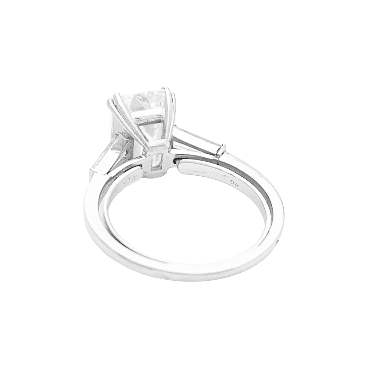 Bague Solitaire VAN CLEEF & ARPELS en or blanc, platine et diamants - Castafiore