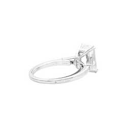 Bague Solitaire VAN CLEEF & ARPELS en or blanc, platine et diamants - Castafiore