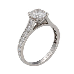 Bague Solitaire VAN CLEEF & ARPELS en platine et diamant - Castafiore