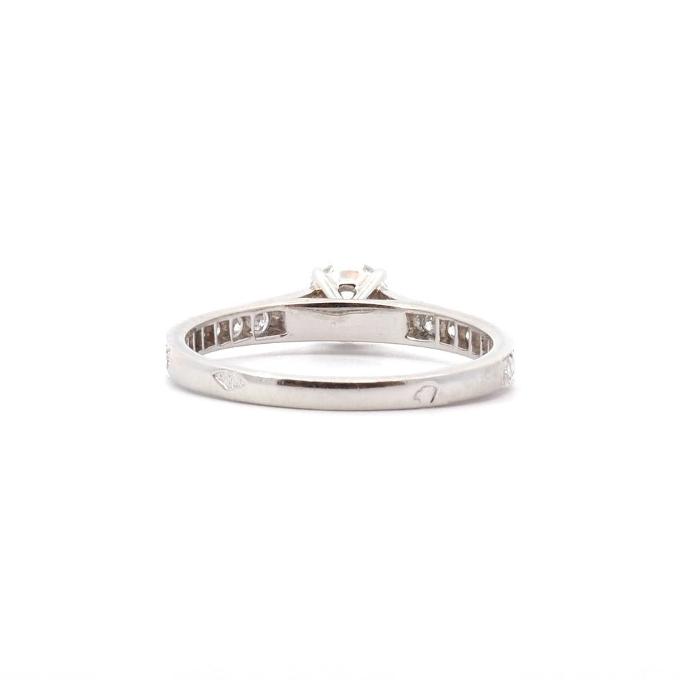 Bague Solitaire VAN CLEEF & ARPELS en platine et diamants - Castafiore