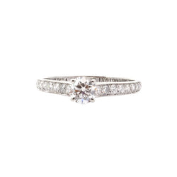 Bague Solitaire VAN CLEEF & ARPELS en platine et diamants - Castafiore