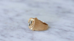 Bague spirale or rose et diamants - Castafiore