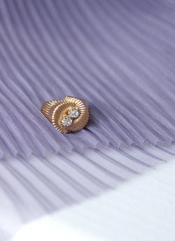 Bague spirale or rose et diamants - Castafiore