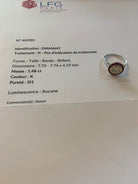 Bague Style Art Déco Diamants 1.50 Carats Rubis Or Gris 18 Carats (Certificat) - Castafiore