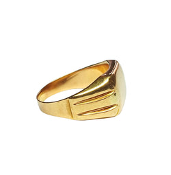 Bague style tank en or jaune - Castafiore