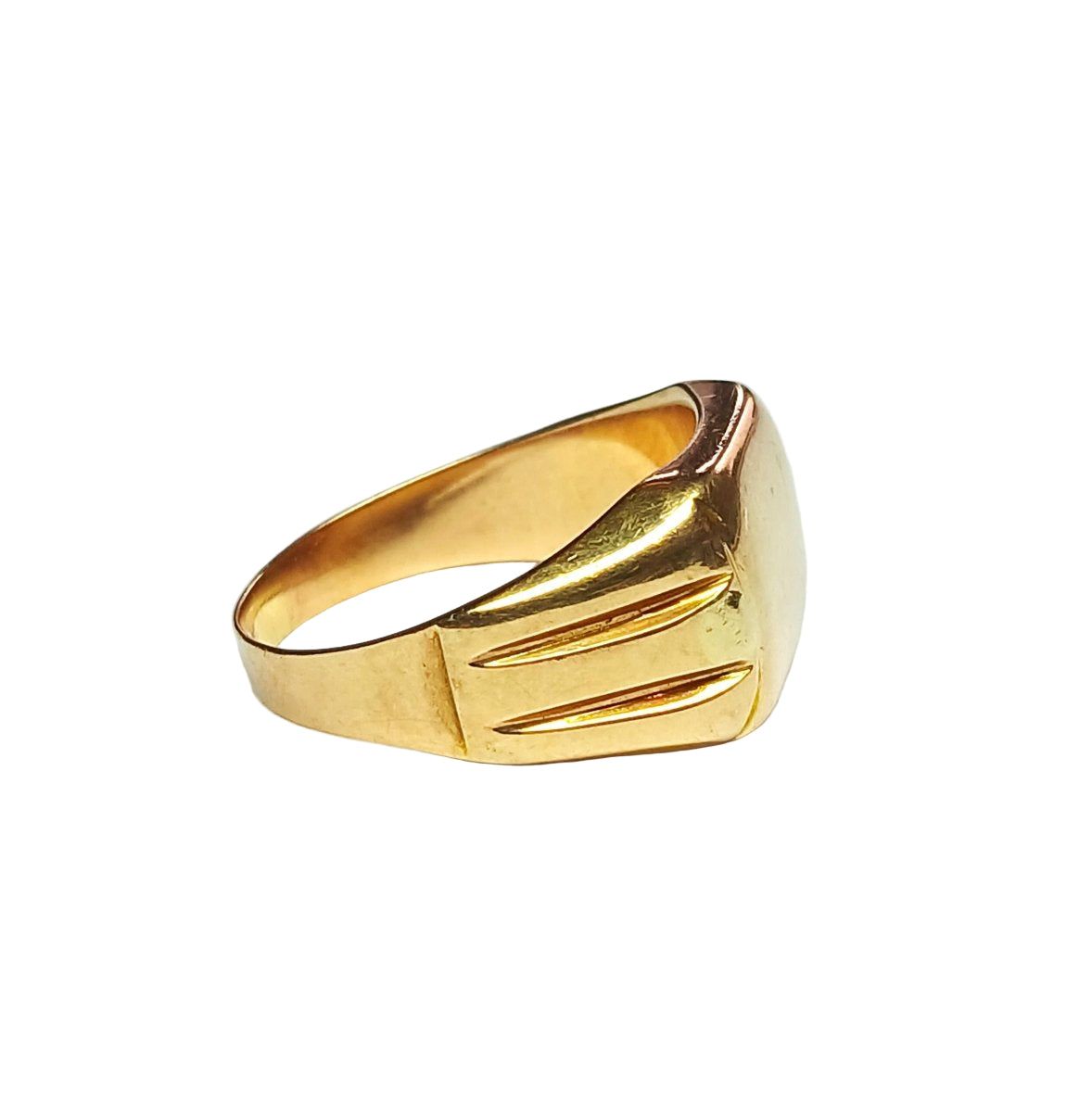 Bague style tank en or jaune - Castafiore