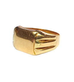 Bague style tank en or jaune - Castafiore