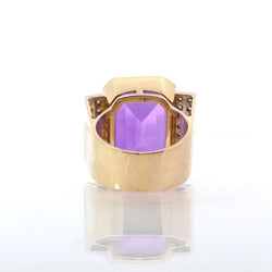 Bague tank améthyste et diamants - Castafiore