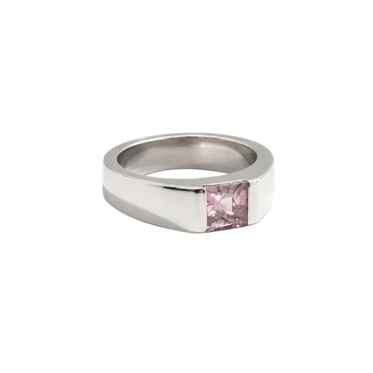 Bague Tank CARTIER en or blanc et tourmaline - Castafiore