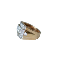 Bague Tank Diamants 3,00 Cts Or et Platine - Castafiore