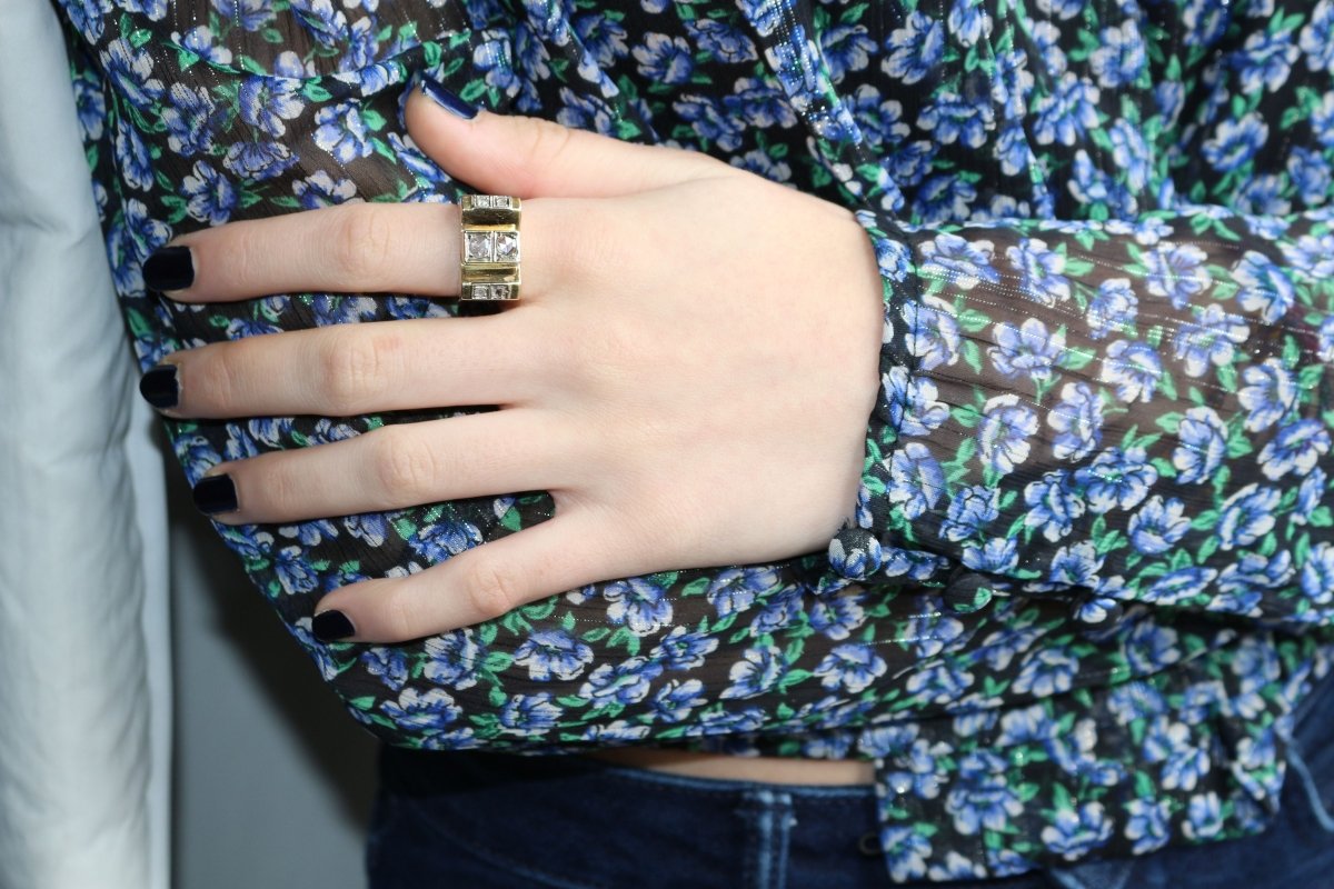 Bague Tank Diamants Taille Rose - Castafiore