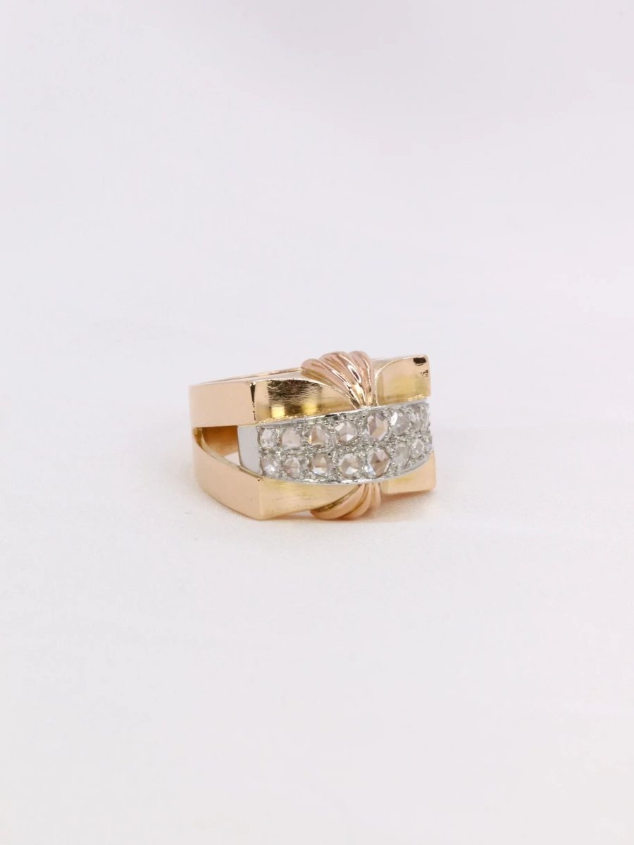 Bague Tank diamants taille rose - Castafiore