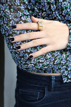 Bague Tank Diamants Taille Rose - Castafiore