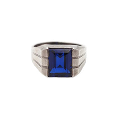 Bague Tank en argent et spinelle - Castafiore