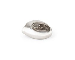 Bague Tank en or blanc et diamants - Castafiore