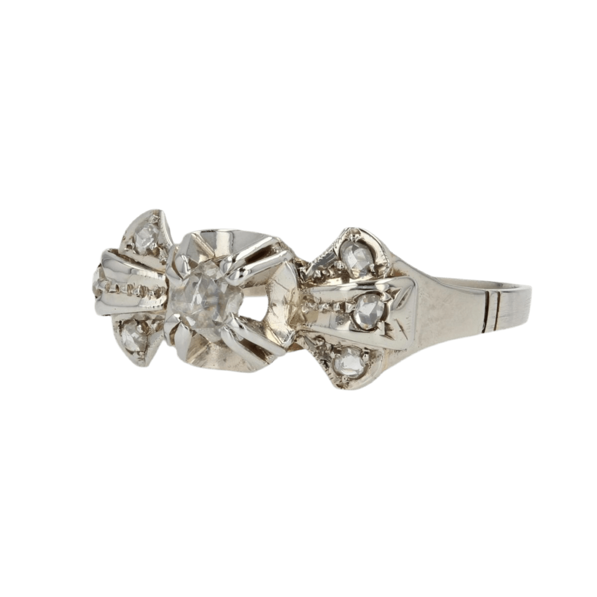 Bague Tank en or blanc et diamants - Castafiore