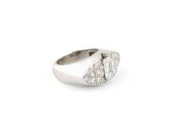 Bague Tank en or blanc et diamants - Castafiore