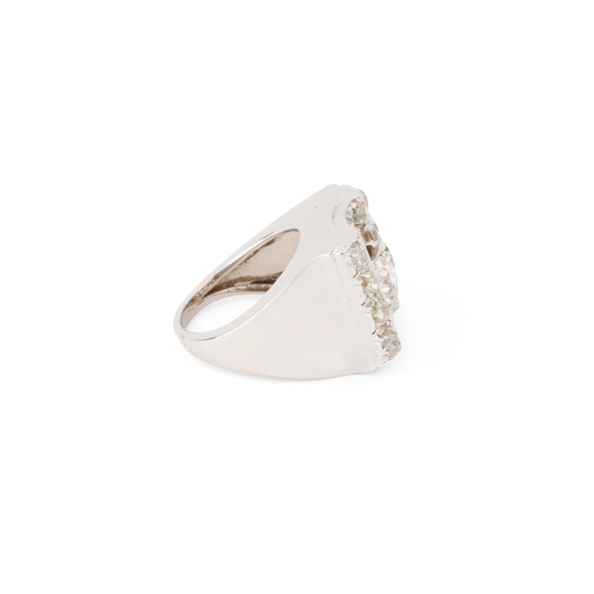 Bague Tank en or blanc et diamants - Castafiore