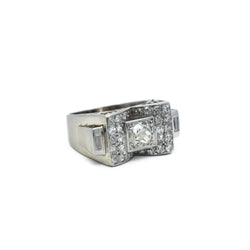 Bague Tank en or blanc et diamants - Castafiore